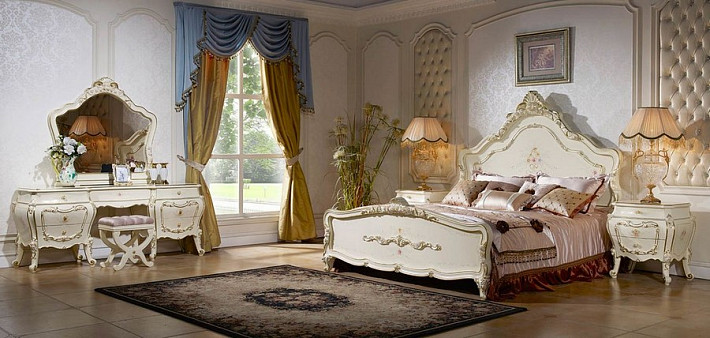 Кровать в классическом стиле белая Донна фото 5