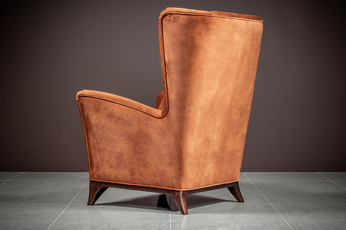 Кресло мягкое с высокой спинкой современное Бергамо фото 2
