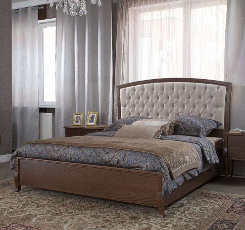 Кровать двуспальная с мягким изголовьем Primavera Premium фото 1