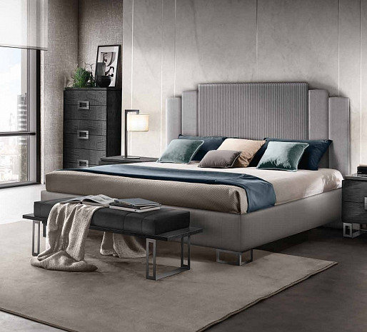 Кровать серого цвета Moderna фото 1