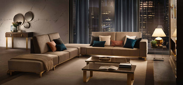 Угловой диван в современном стиле Essenza фото 1
