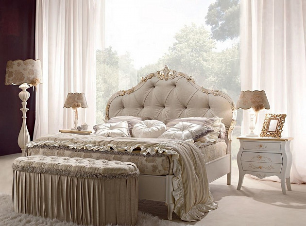 Кровать двуспальная с мягким изголовьем Floreale фото 2