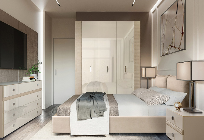 Спальня современная в светлых тонах Paradise фото 2