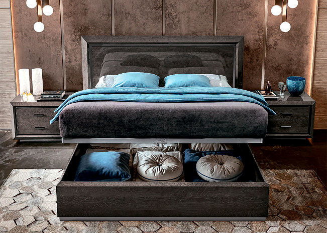 Кровать двуспальная с мягким изголовьем Elite Silver Birch фото 3