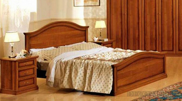 Кровать двуспальная из массива дерева Aurora орех фото 1