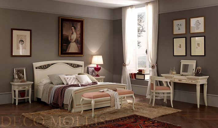 Кровать из массива с ковкой 140 Palazzo Ducale avorio фото 4