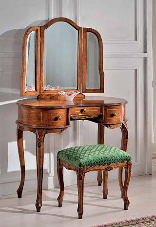 Столик туалетный из массива с зеркалом Classic Alonzo фото 1