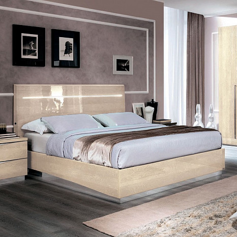 Кровать двуспальная светлая в спальню Platinum фото 1