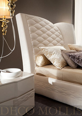 Белая двуспальная кровать 180 Chanel фото 2