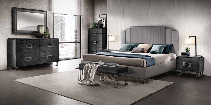 Кровать серого цвета Moderna фото 2