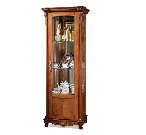 Шкаф с витриной "Алези 8" П 350.08  античная бронза фото 1