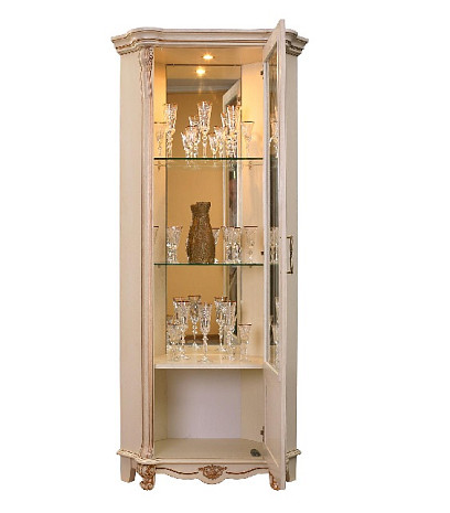 Угловая витрина из массива Алези фото 2