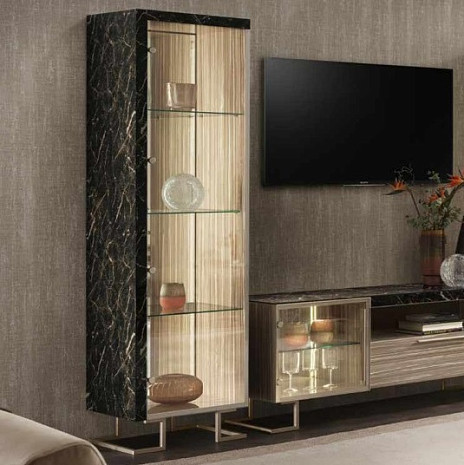 Шкаф со стеклом итальянский Luce Dark фото 1
