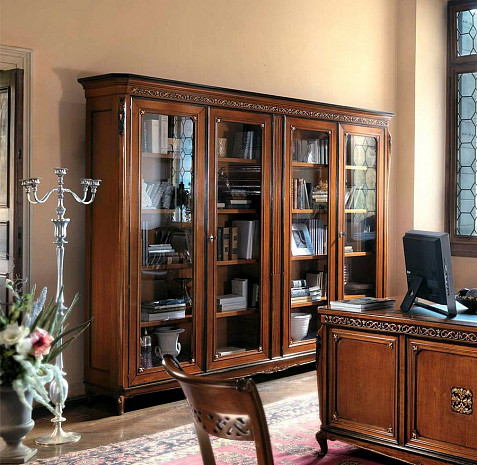 Шкаф библиотека из массива Villa Venezia фото 2