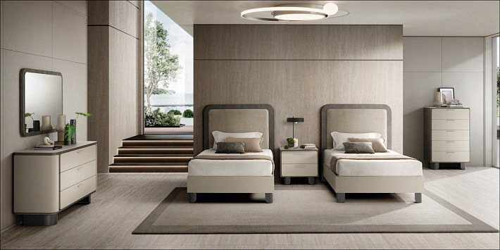 Кровать с мягким изголовьем итальянская Perla фото 6