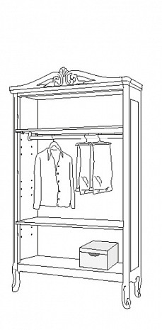Шкаф для одежды узкий Memorie Veneziane фото 3