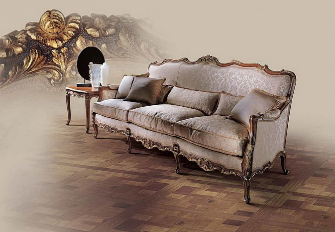 Итальянский диван трехместный классика Luigi XV Belli фото 2