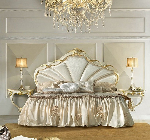 Кровать с мягким изголовьем итальянская Rossini Casa+39 фото 1