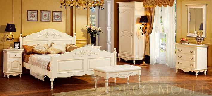 Кровать с высоким изножьем 160 Прованс фото 4
